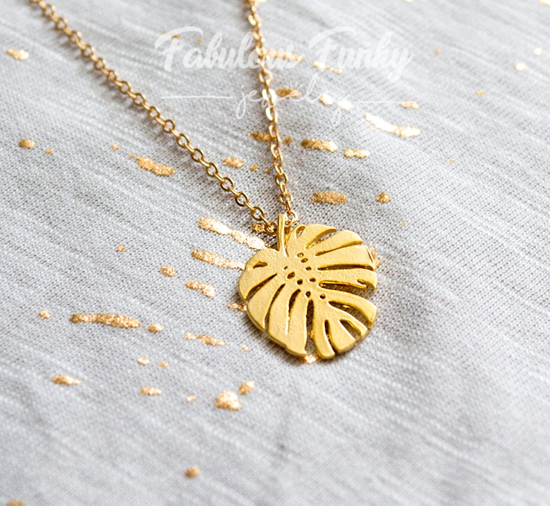 monstera blatt kette Tropische Kette - Monstera blatt