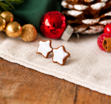 Zimtstern Groß Ohrstecker - Weihnachtsplätzchen