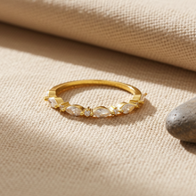 Glow - Ring - 925er Sterling Silber 18K Gold