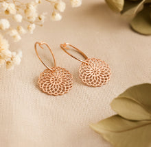 Filigrane Creolen mit Mandala Anhängern - Goldfarben/Rose Goldfarben/Silberfarben