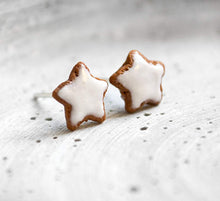 Zimtstern Mini - Ohrstecker Miniaturefood - Weihnachten