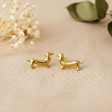 Hunde Dackel Ohrstecker - 925er Sterling Silber - Dachshund Geschenk - Dog - Hund - Tier