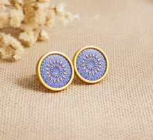 Ohrstecker - Very Peri Mandala Bohemian Gold - Edelstahl