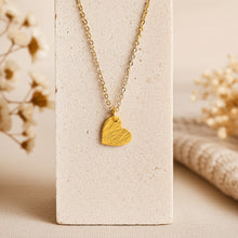 Herzkette - Gebürstet - Silberfarben oder Goldfarben
