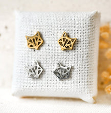 Geometrischer Fuchs - Ohrstecker Edelstahl