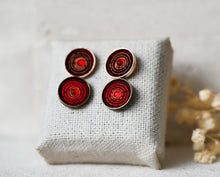 Summer Ohrstecker - Red - Bronze