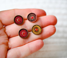 Summer Ohrstecker - Red - Bronze