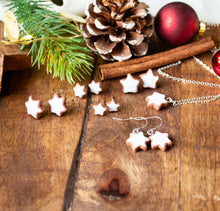 Zimtstern Mini - Ohrstecker Miniaturefood - Weihnachten