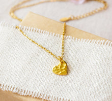 Herzkette - Gehämmert - Silber oder Gold - Edelstahl oder 925er Silber - Geschenk - Liebe - Valentinstag - Love- Muttertag