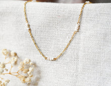 Feine Perlen Kette - Gold Edelstahl