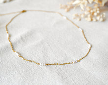 Feine Perlen Kette - Gold Edelstahl