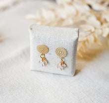 Filigrane Kristall Ohrringe - Gold Stecker