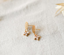Filigrane Kristall Ohrringe - Gold Stecker