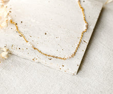Feine Perlen Kette - Gold Edelstahl