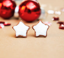 Zimtstern Groß Ohrstecker - Weihnachtsplätzchen
