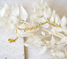 Zirkonia Blumen Armband Edelstahl - Boho
