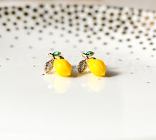 Lemon Ohrstecker - Zitronen Goldfarben - Früchte