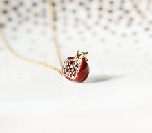Granatapfel Kette - Goldfarben - Frucht 925er