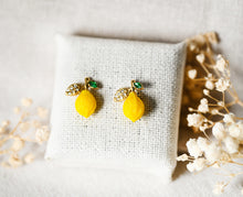 Lemon Ohrstecker - Zitronen Goldfarben - Früchte
