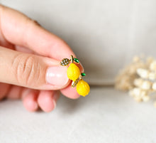 Lemon Ohrstecker - Zitronen Goldfarben - Früchte
