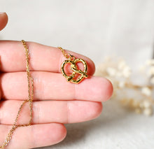 Brezel Kette - Brezeln Herz Gold Silber