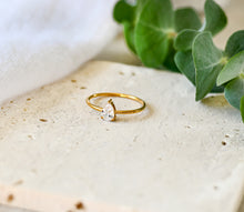 Wassertropfen - Ring - 18K Vergoldeter Edelstahl