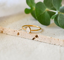 Wassertropfen - Ring - 18K Vergoldeter Edelstahl