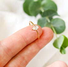 Wassertropfen - Ring - 18K Vergoldeter Edelstahl