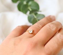 Wassertropfen - Ring - 18K Vergoldeter Edelstahl