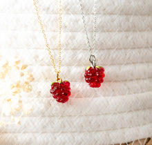 Himbeeren Kette - Gold Silber - Früchte - Obst -  Herbst Beeren