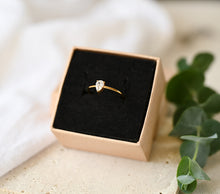 Wassertropfen - Ring - 18K Vergoldeter Edelstahl