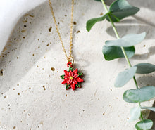 Weihnachtsstern Kette - Goldfarben - Blüte