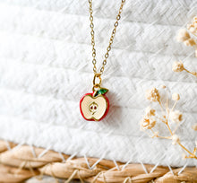 Apfel Kette - Goldfarben