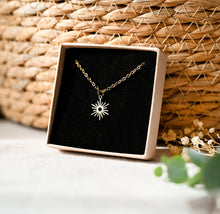 Filigrane Sonnenkette Gold – Geometrischer Anhänger