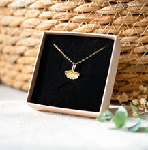 Ginkgo Kette - Goldfarben - Blatt - Symbol