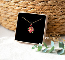Weihnachtsstern Kette - Goldfarben - Blüte