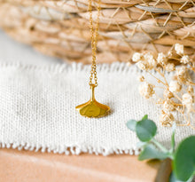 Ginkgo Kette - Goldfarben - Blatt - Symbol