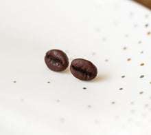 Kaffeebohnen Ohrstecker Miniaturefood