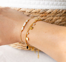 Armband Edelstahl mit Anhängern - Boho