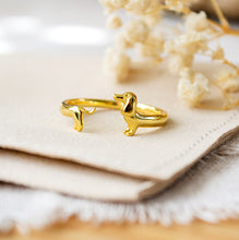 Hunde Dackel Ring - 925 Verstellbar Dachshund Geschenk - Dog