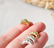 Croissant - Ohrstecker Goldfarben / Silberfarben