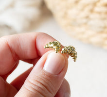 Croissant - Ohrstecker Goldfarben / Silberfarben