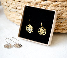 Filigrane Ohrringe - Goldfarben Bohemian Mandala - Boho