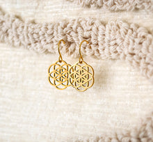 Filigrane Ohrringe - Goldfarben Bohemian Mandala - Boho