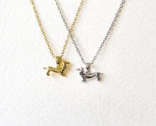 Dackel Hunde Kette - Edelstahl / 925er Sterlingsilber - Gold oder Silberfarben