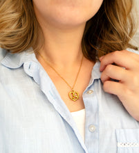 Brezel Kette - Brezeln Herz Gold Silber