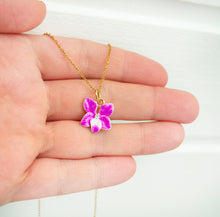 Orchideen Kette - Goldfarben - Blüte