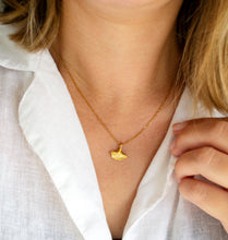 Ginkgo Kette - Goldfarben - Blatt - Symbol