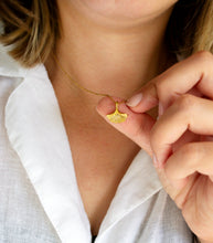 Ginkgo Kette - Goldfarben - Blatt - Symbol
