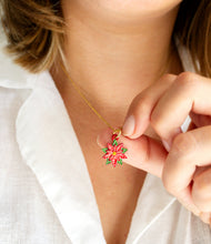 Weihnachtsstern Kette - Goldfarben - Blüte